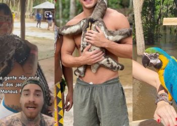 Biólogo alerta sobre tirar fotos com animais silvestres em passeio na Amazônia: 'acha que tá arrasando'