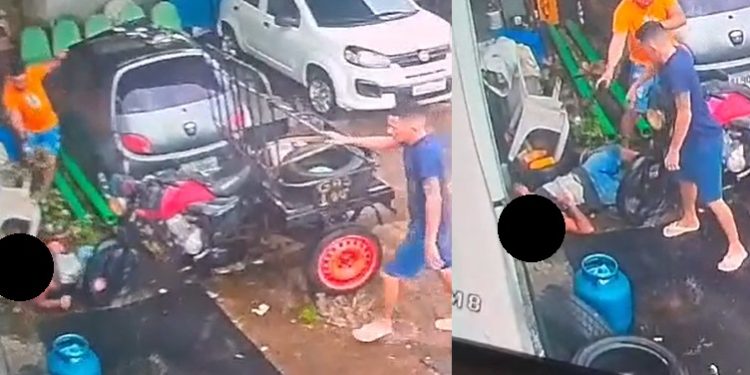 Vídeo mostra dono de lava-jato correndo e sendo m0rto no chão da sua propriedade