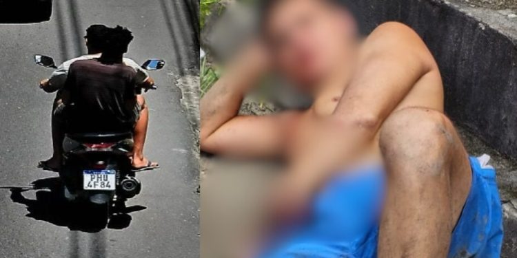 Vídeo: bandidos r0ubam moto e dão tir0 em PM de folga em Manaus
