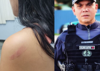 Vídeo: ‘Desequilibrado’, diz j0vem agr3dida por capitão da PM em Manaus