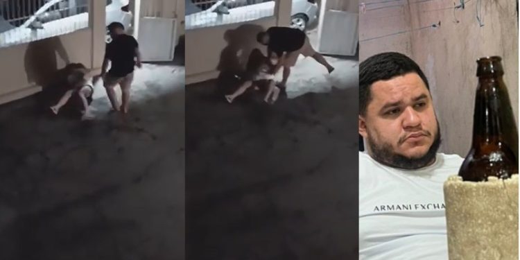 Vídeo: mãe com a filha nos braços leva tapã0 de homem covarde no Amazonas