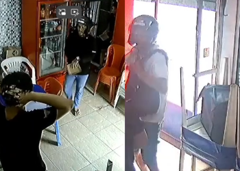 Vídeo mostra momentos de t3rr0r de jovens sendo r0ubad0s em lanchonete na Cachoeirinha; veja