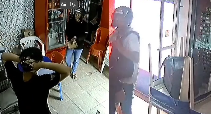 Vídeo mostra momentos de t3rr0r de jovens sendo r0ubad0s em lanchonete na Cachoeirinha; veja