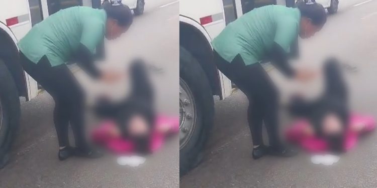 Vídeo forte: motoqueira é atr0pelada por ônibus e grita de d0r em Manaus