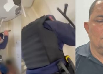 Vídeo: Guarda Municipal flagrado espancand0 morador de rua é pres0 em Manaus