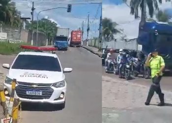 Agente do IMMU é flagrado com carro estacionado em local proibido em Manaus: ‘vem atrapalhar o trânsito’