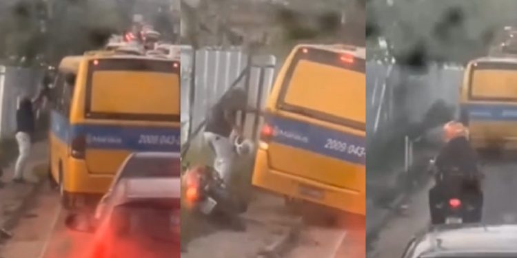 Vídeo: motoqueiro dá de capacete no motorista do “Amarelinho” em Manaus