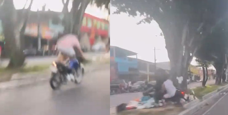 Vídeo: Jovens se animam dando ‘grau’ e acabam no meio de sacos de lixo no Jorge Teixeira