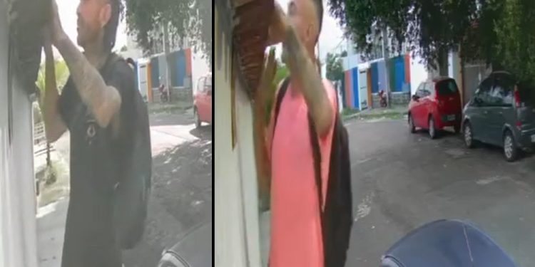 Vídeo: ladrã0 comete assalt0 duas vezes na mesma casa e ainda defeca no quintal em Manaus