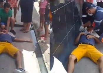 Homem tenta desviar de buraco, cai da bicicleta e bate a cabeça em Manaus 