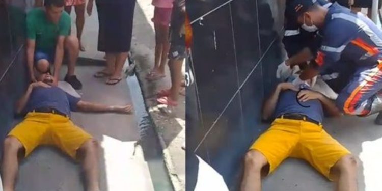Homem tenta desviar de buraco, cai da bicicleta e bate a cabeça em Manaus 