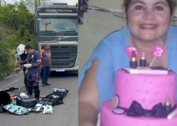 Imagem forte: m0rre em Manaus mulher que saiu de casa em busca de emprego e foi atr0pelada por carreta