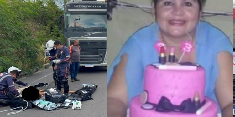 Imagem forte: m0rre em Manaus mulher que saiu de casa em busca de emprego e foi atr0pelada por carreta