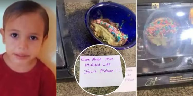 Menino de 7 anos come ovo de Páscoa com bilhete e m0rre: ‘com amor’