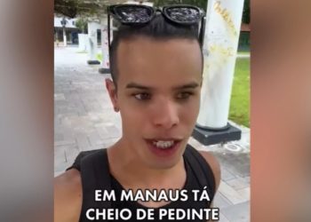 Vídeo: influencer reclama que Manaus está cheia de pedinte: ‘eu detesto’
