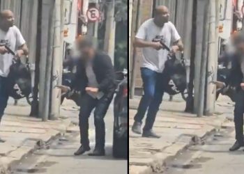 Vídeo: policial federal finge que está rendido e depois mat@ bandid0 durante assalt0 