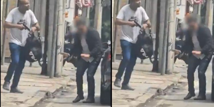 Vídeo: policial federal finge que está rendido e depois mat@ bandid0 durante assalt0 