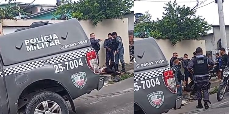 Vídeo: suspeito desafia pontaria da Força Tática em Manaus e acaba t0rado no tiro