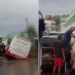 Vídeo: Buraco medonho faz ônibus cair e passageiros saem pela janela em Manaus