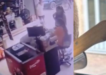 Homem cr4va f4ca em pescoço de idoso de 62 anos e câmera filma tudo; veja