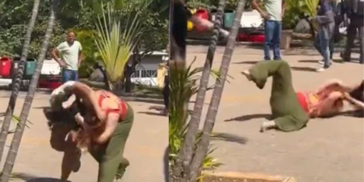 Vídeo mostra universitárias nos t4pas e puxões de cabelo no horário de almoço