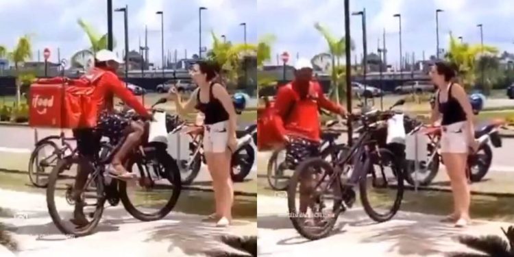 Vídeo mostra delegada xingand0 e agred1nd0 entregador na porta do prédio: "seu vag4bund0"