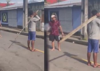 Vídeo mostra homens arm4d0s com faca e madeira prontos para brig4r em Tefé