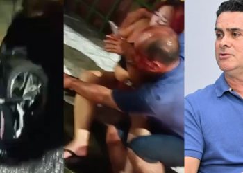 Vídeo: marido e esposa caem em buraco aberto na rua em Manaus e população cobra David Almeida