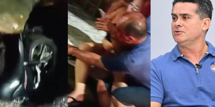 Vídeo: marido e esposa caem em buraco aberto na rua em Manaus e população cobra David Almeida