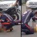 Vídeo: mulher não percebe moto e acaba atr0pelada na Cosme Ferreira 