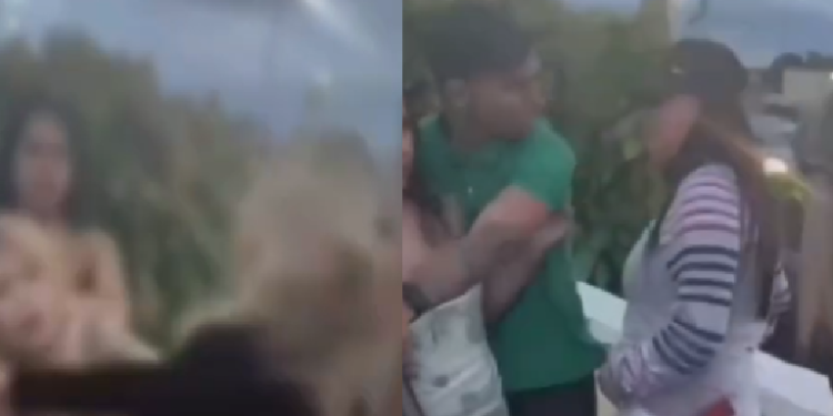 Vídeo: Br1ga entre mulheres em vestidos curtos paralisa viaduto e viraliza em Manaus