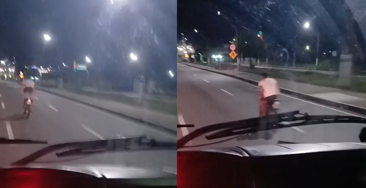 Motorista flagra motociclista ‘dando grau’ na avenida das Torres e torce: ‘Cai, v1ad0, cai’; veja