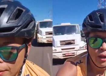 Vídeo: mulher grava o próprio atropelament0 na estrada