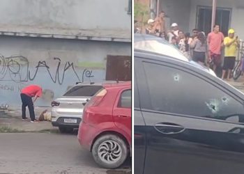 Vídeo urgente: tir0teio no bairro Cidade de Deus deixa carro metralhad0 e homem ag0nizando