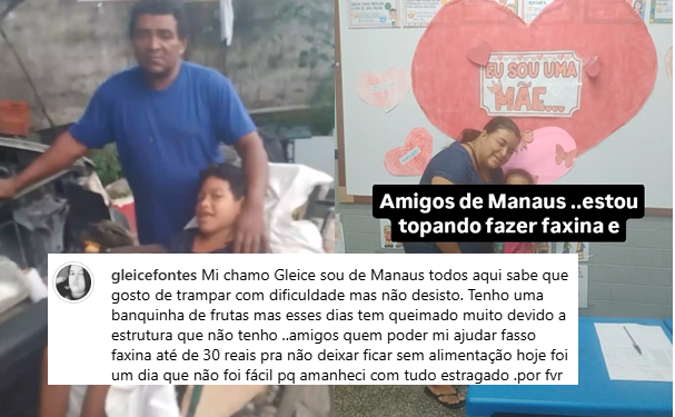Mãe de filho PCD e com o marido doente, mulher viraliza ao oferecer faxinas baratas para não passar f0me