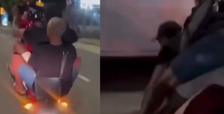 Vídeo: Homens quase são ‘engolidos’ por carro ao darem ‘grau’ e amigo cai na risada
