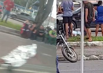 Vídeo: idoso tenta atravessar a rua e m0rre atr0pelado por moto em Manaus