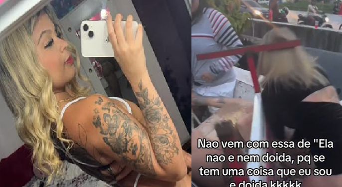 Loira que deixou ‘popô’ de fora em br1ga manda recado pro ex: ‘Banquei 7 meses’; veja