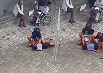 Vídeo: blindadas trocam facad@s na praça durante p0rrada na Zona Sul