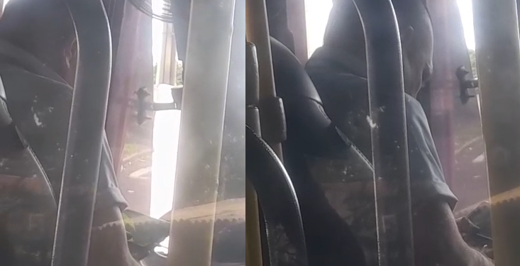 Vídeo: Motorista é demitido após ser flagrado se ‘aliviando’ com a mão no ‘câmbio’ dentro do 244