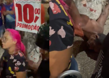 Vídeo: Suspeito de empurrar idosa que m0rr3u atropelad@ é e$pancad0 em Manaus