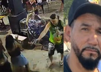 Vídeo: veja momento em que homem m0rre no pagode por mexer com mulher de PM