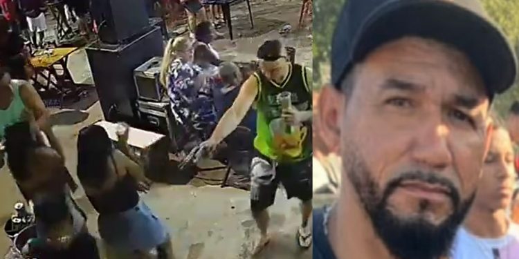 Vídeo: veja momento em que homem m0rre no pagode por mexer com mulher de PM