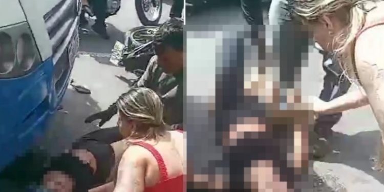 Vídeo mostra tentativa de salvar motoqueiro m0rto e a garupa dele em Manaus