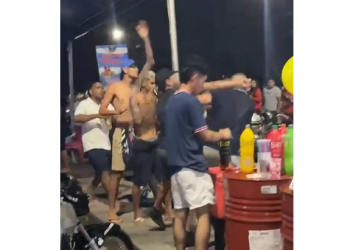 Veja início da br1ga entre sargento da Marinha e quatro agr3ss0res em Manaus; vídeo