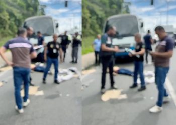Carro acerta motoqueiro de 19 anos que cai e m0rre prensad0 por ônibus em Manaus