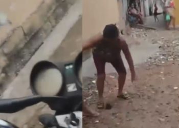Vídeo: Moradora ataca entregador em Manaus após discutir sobre local de entrega