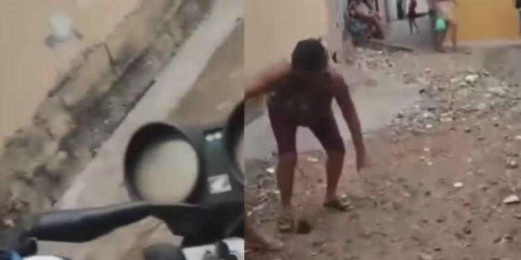 Vídeo: Moradora ataca entregador em Manaus após discutir sobre local de entrega