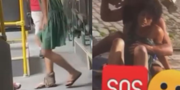 Vídeo: Mulher que viralizou por ter o 'pé podre' toma banho à força em Manaus após união da população