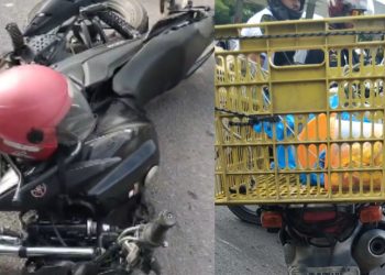 Vídeo: Motociclistas c0lidem em trecho perigoso da Cidade de Deus e ficam ferid0s